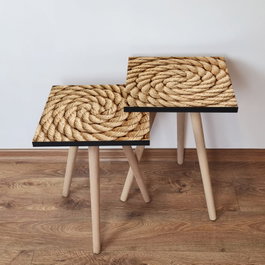Hanah Home Juego de Mesas Nido Beige